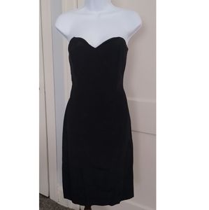 Ann Taylor Dress Black Strapless 8